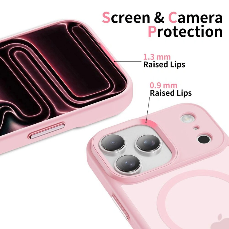 Tech-Protect MagMat MagSafe etui do Apple iPhone 17 Pro Max, matowe różowe