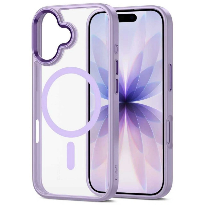 Tech-Protect MagMat MagSafe etui do Apple iPhone 17, lawendowe/przezroczyste