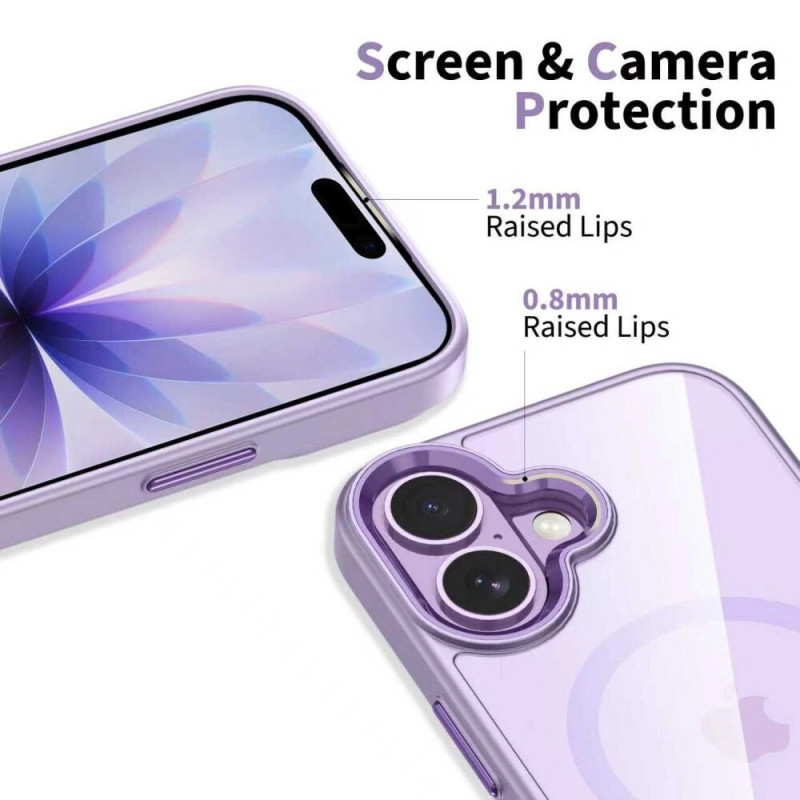 Tech-Protect MagMat MagSafe etui do Apple iPhone 17, lawendowe/przezroczyste