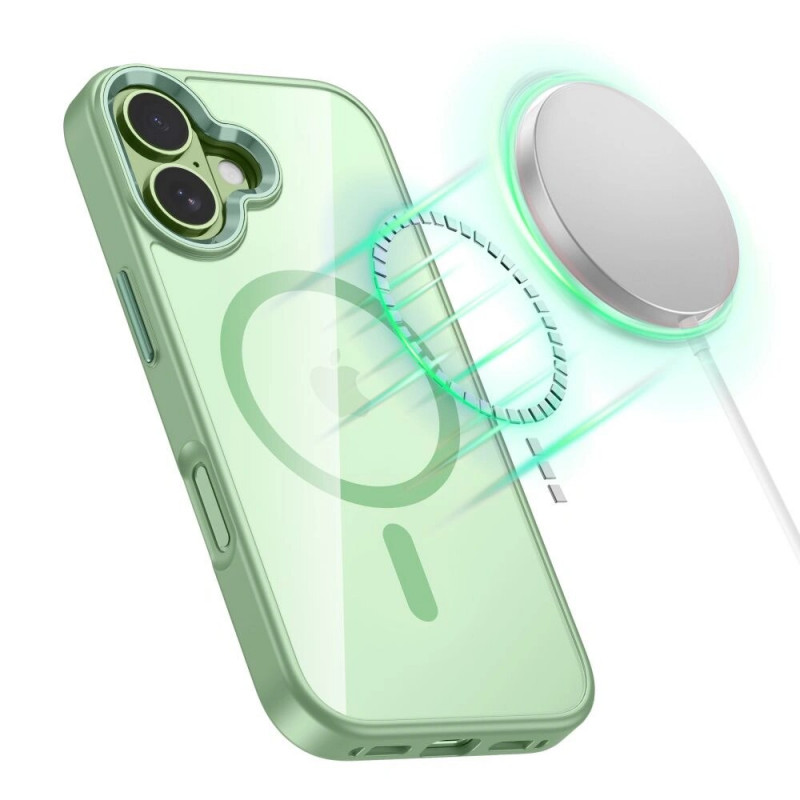 Tech-Protect MagMat MagSafe etui do Apple iPhone 17, szałwiowe/przezroczyste