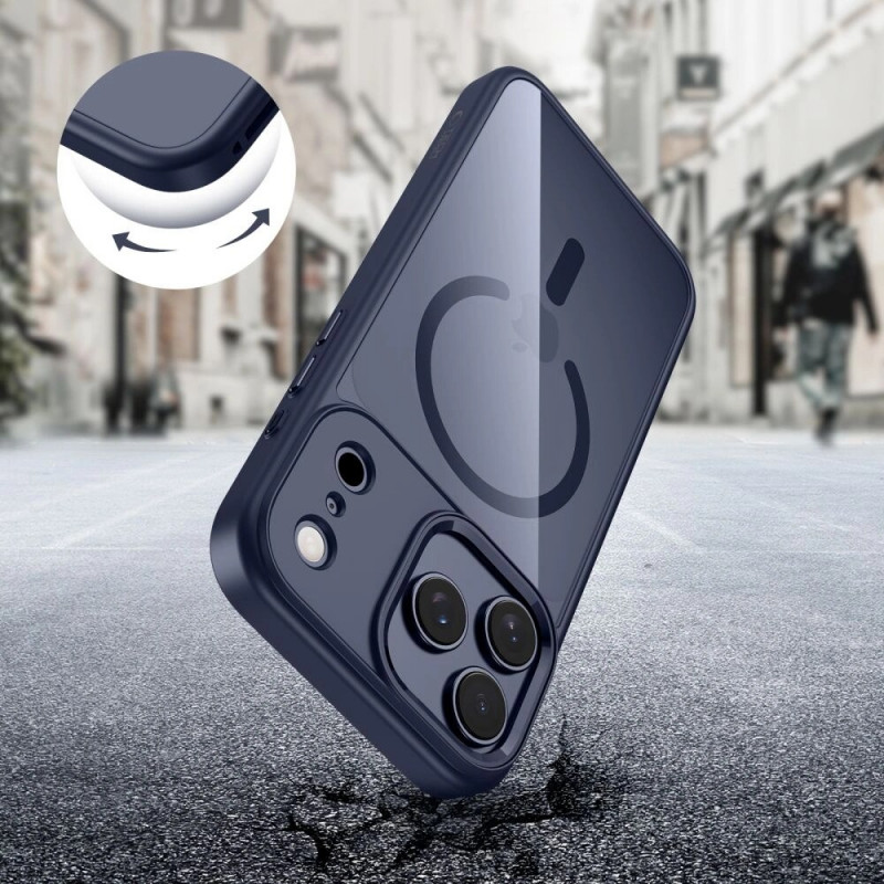 Tech-Protect MagMat MagSafe etui do Apple iPhone 17 Pro, głęboko niebieskie/przezroczyste