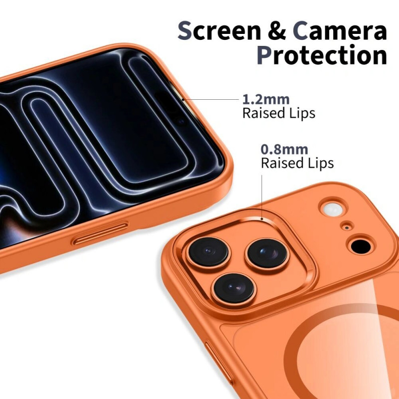 Tech-Protect MagMat MagSafe etui do Apple iPhone 17 Pro Max, kosmicznie pomarańczowe/przezroczyste