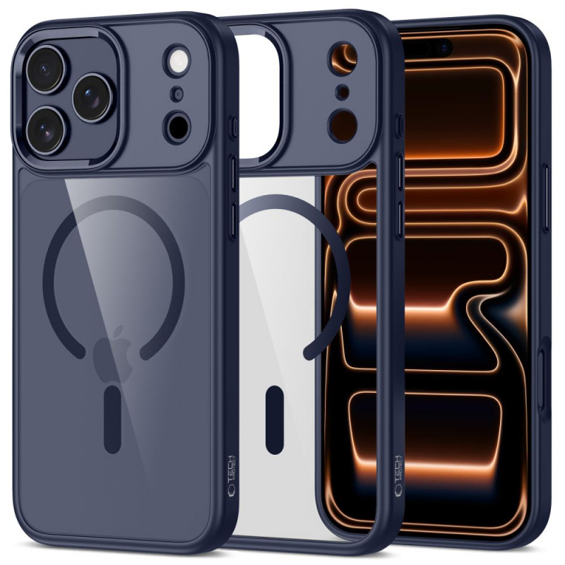 Tech-Protect MagMat MagSafe etui do Apple iPhone 17 Pro Max, głęboko niebieskie/przezroczyste