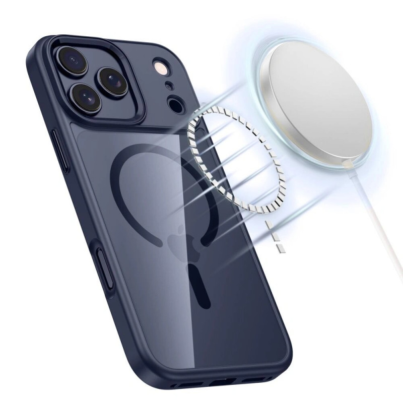 Tech-Protect MagMat MagSafe etui do Apple iPhone 17 Pro Max, głęboko niebieskie/przezroczyste
