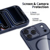 Tech-Protect MagMat MagSafe etui do Apple iPhone 17 Pro Max, głęboko niebieskie/przezroczyste