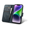 iCarer Oil Wax Wallet Case 2in1 etui skórzane z klapką do iPhone 14 Plus, Anti-RFID, niebieskie (WMI14220723-BU)