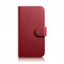 iCarer Wallet Case 2in1 etui skórzane z klapką do iPhone 14 Plus, Anti-RFID, czerwone (WMI14220727-RD)