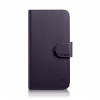 iCarer Wallet Case 2in1 etui skórzane z klapką do iPhone 14 Plus, Anti-RFID, ciemnofioletowe (WMI14220727-DP)