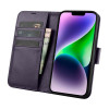 iCarer Wallet Case 2in1 etui skórzane z klapką do iPhone 14 Plus, Anti-RFID, ciemnofioletowe (WMI14220727-DP)