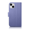 iCarer Wallet Case 2in1 etui skórzane z klapką do iPhone 14 Plus, Anti-RFID, jasnofioletowe (WMI14220727-LP)