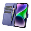iCarer Wallet Case 2in1 etui skórzane z klapką do iPhone 14 Plus, Anti-RFID, jasnofioletowe (WMI14220727-LP)