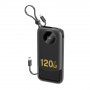 Powerbank Dudao K13 10000 mAh z wbudowanym kablem, czarny