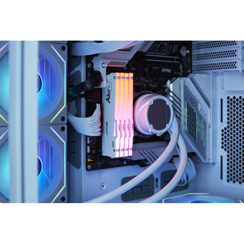 Kingston FURY Beast 16 GB DDR5-5600 CL40 moduł pamięci DIMM, RGB, biały, KF556C40BWA-16
