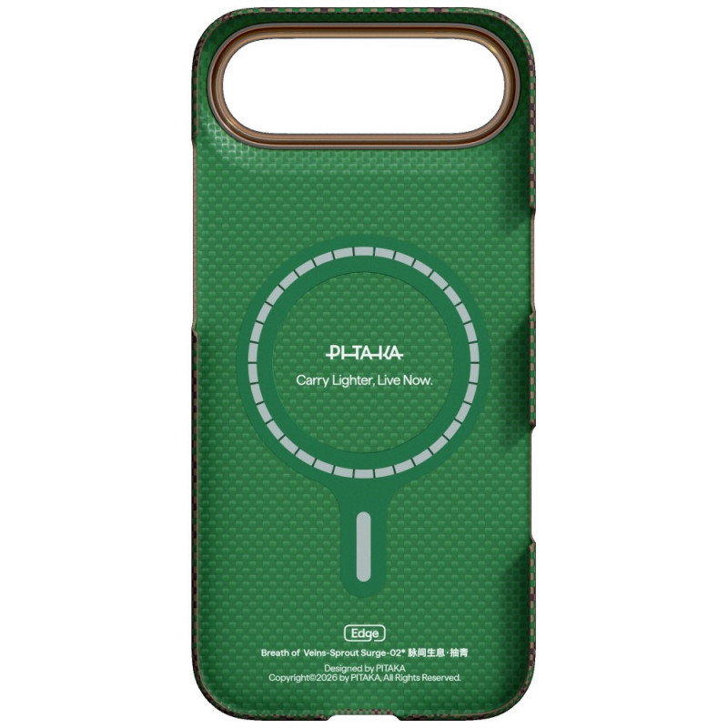 PITAKA Edge Case Breath of Veins etui do Apple iPhone Air, sprout surge