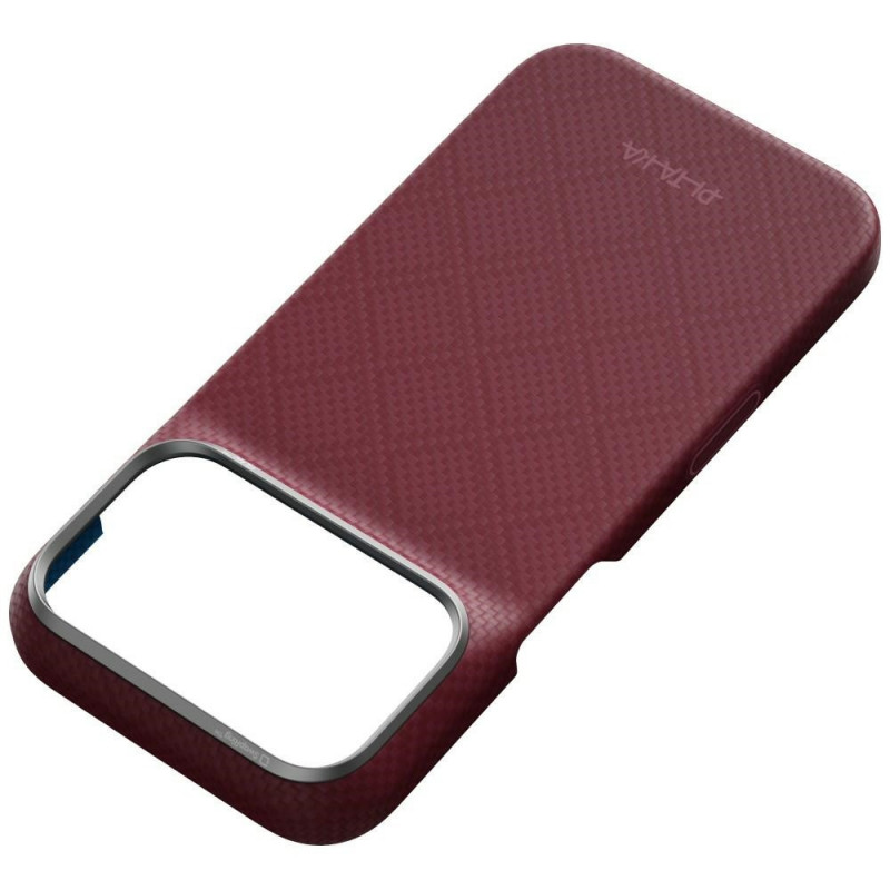 Etui PITAKA Edge Case Argyle MagSafe do Apple iPhone 18 Pro / 17 Pro, bordowe