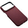 Etui PITAKA Edge Case Argyle MagSafe do Apple iPhone 18 Pro / 17 Pro, bordowe