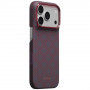 Etui PITAKA Edge Case Argyle MagSafe do Apple iPhone 18 Pro / 17 Pro, niebiesko-czerwone