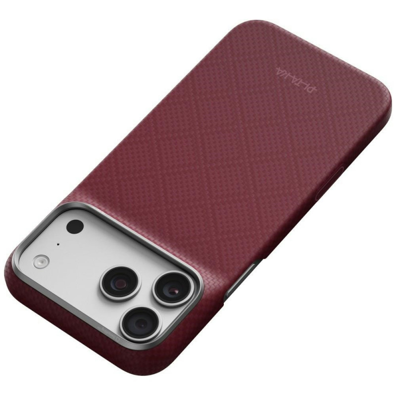 Etui PITAKA Edge Case Argyle MagSafe do Apple iPhone 18 Pro Max / 17 Pro Max, bordowe
