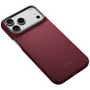 Etui PITAKA Edge Case Argyle MagSafe do Apple iPhone 18 Pro Max / 17 Pro Max, bordowe