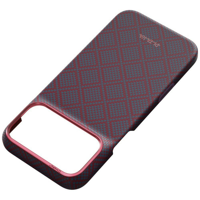 Etui PITAKA Edge Case Argyle MagSafe do Apple iPhone 18 Pro Max / 17 Pro Max, niebiesko-czerwone