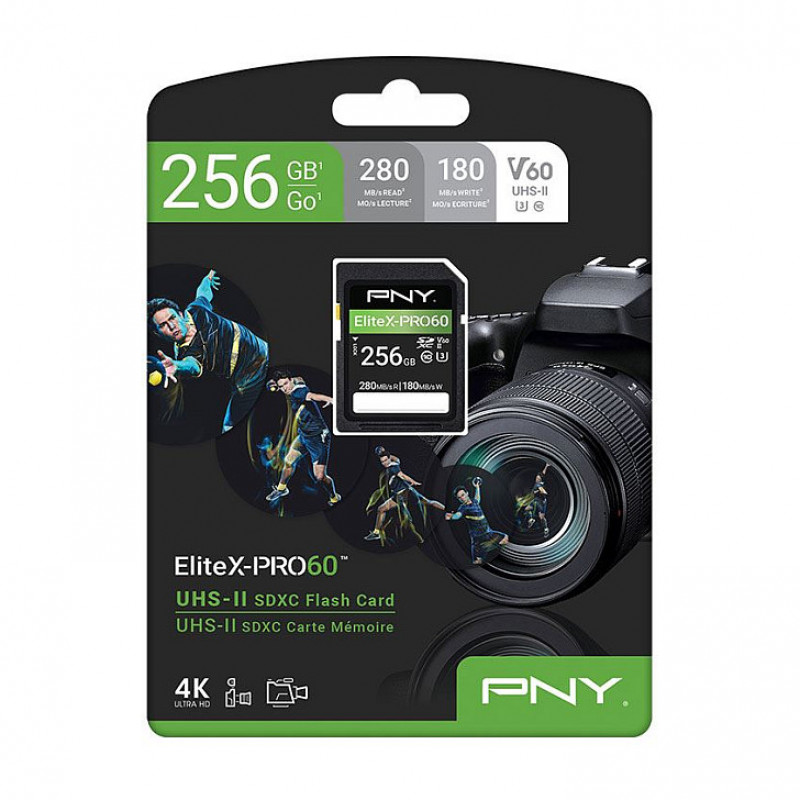 PNY EliteX-PRO60 karta pamięci SDXC 256 GB, UHS-II, Class 10, P-SD256V60280EXP6-GE