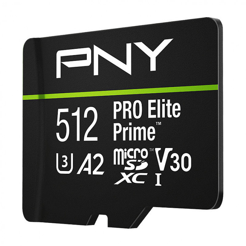 PNY PRO Elite Prime karta pamięci microSDXC 512 GB, UHS-I, Class 10, U3, V30, P-SDU512V32200PEP-GE
