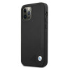 BMW BMHCP12MRCDPK Apple iPhone 12 / 12 Pro etui twarde Leather Deboss, czarny
