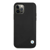 BMW BMHCP12MRCDPK Apple iPhone 12 / 12 Pro etui twarde Leather Deboss, czarny