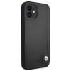 BMW BMHCP12SRCDPK Apple iPhone 12 mini etui twarde Leather Deboss, czarny