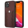 BMW BMHCP13SRSPPR Apple iPhone 13 mini etui twarde Leather Curve Perforate, czerwone