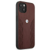 BMW BMHCP13SRSPPR Apple iPhone 13 mini etui twarde Leather Curve Perforate, czerwone