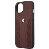 BMW BMHCP13SRSPPR Apple iPhone 13 mini etui twarde Leather Curve Perforate, czerwone