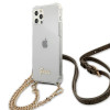 Guess GUHCP12MKC4GSGO Apple iPhone 12 / 12 Pro etui twarde 4G Gold Chain, przezroczyste