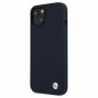 BMW BMHCP13SSILNA Apple iPhone 13 mini etui twarde Silicone Signature, Navy