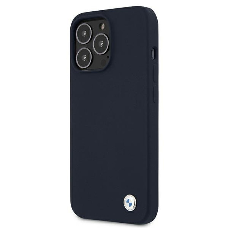 BMW BMHCP13XSILNA Apple iPhone 13 Pro Max etui twarde Silicone Signature, Navy