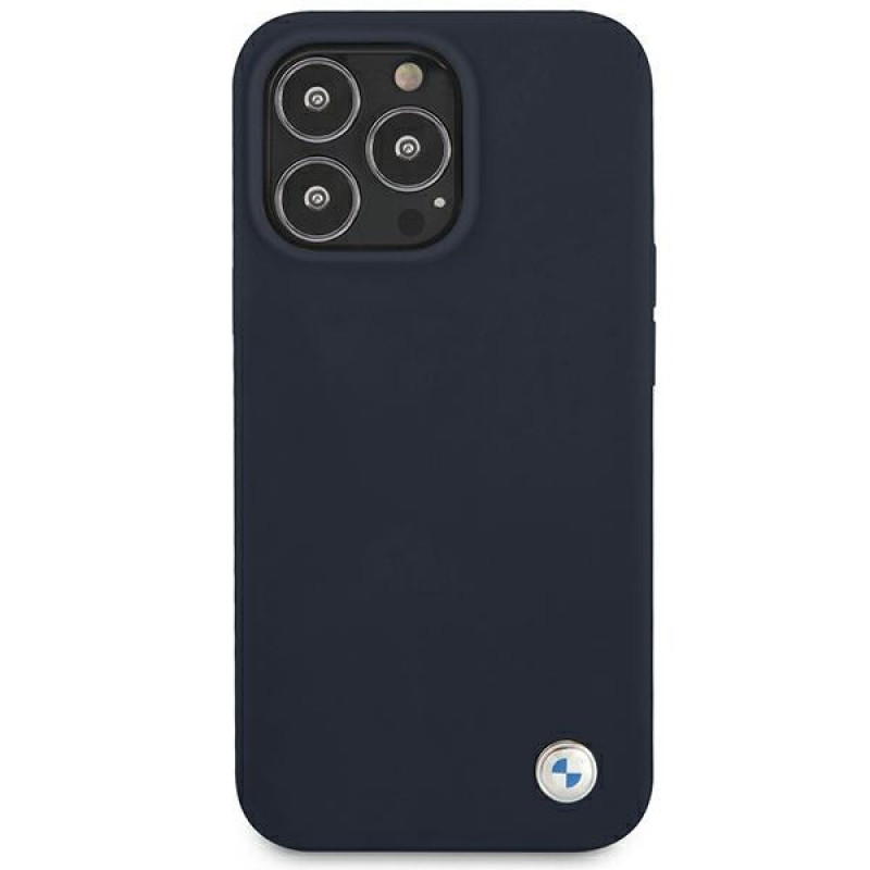 BMW BMHCP13XSILNA Apple iPhone 13 Pro Max etui twarde Silicone Signature, Navy