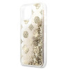 Guess GUHCP13SLGPEGO Apple iPhone 13 mini etui twarde Peony Liquid Glitter, złoty
