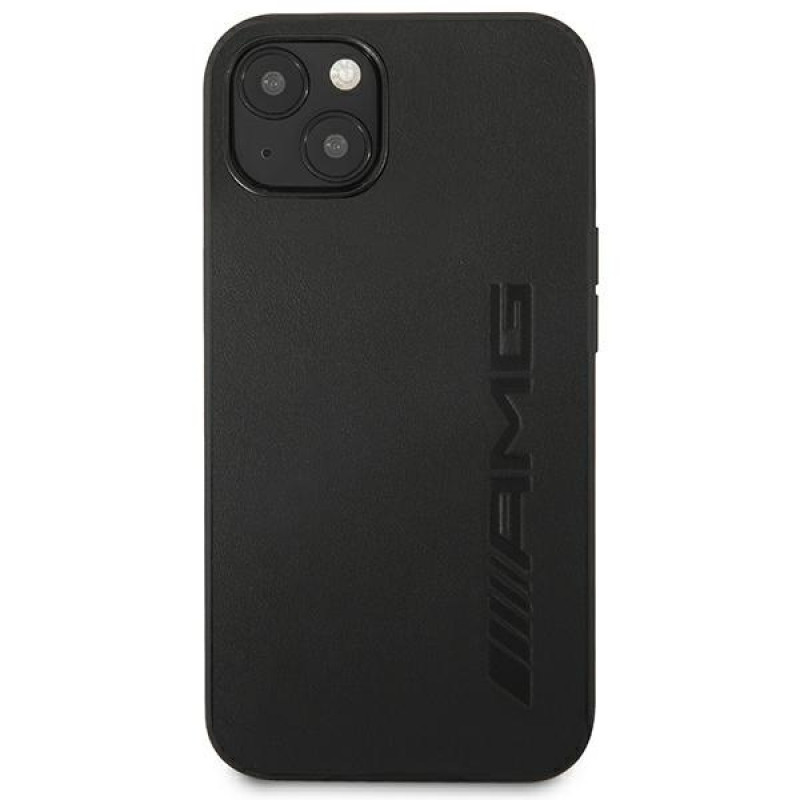 Mercedes-AMG AMHCP14SDOLBK Apple iPhone 14 etui twarde Leather Hot Stamped, czarny