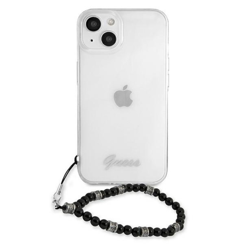 Guess GUHCP13SKPSBK Apple iPhone 13 mini etui twarde Black Pearl, przezroczyste
