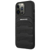 Mercedes-AMG AMHCP14LGSEBK Apple iPhone 14 Pro etui twarde, Leather Debossed Lines, czarny