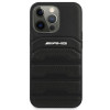 Mercedes-AMG AMHCP14LGSEBK Apple iPhone 14 Pro etui twarde, Leather Debossed Lines, czarny
