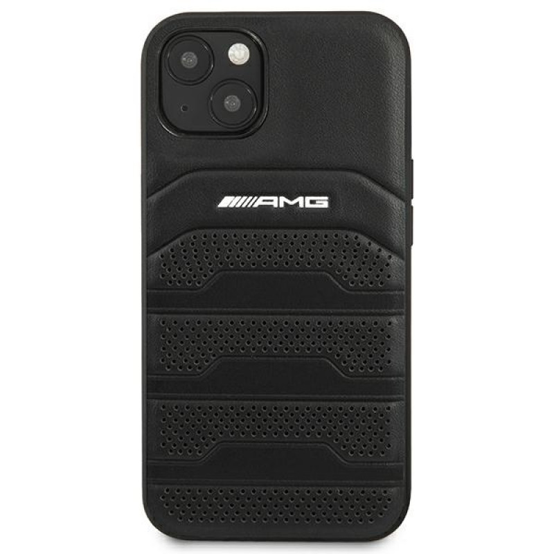 Mercedes-AMG AMHCP14MGSEBK Apple iPhone 14 Plus / 15 Plus etui twarde, Leather Debossed Lines, czarny