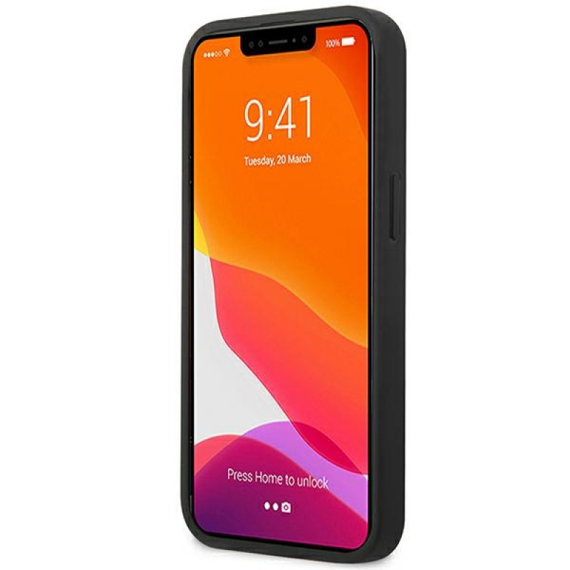 Mercedes-AMG AMHCP14MGSEBK Apple iPhone 14 Plus / 15 Plus etui twarde, Leather Debossed Lines, czarny