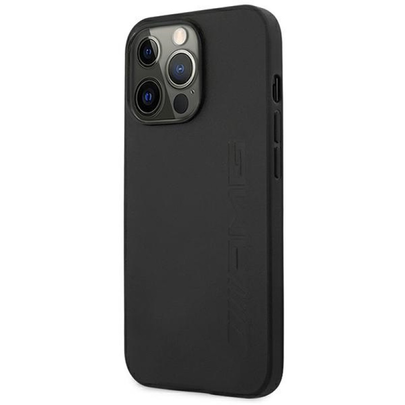 Mercedes-AMG AMHCP14XDOLBK Apple iPhone 14 Pro Max etui twarde, Leather Hot Stamped, czarny