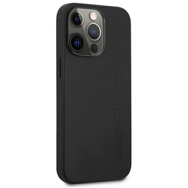 Mercedes-AMG AMHCP14XDOLBK Apple iPhone 14 Pro Max etui twarde, Leather Hot Stamped, czarny