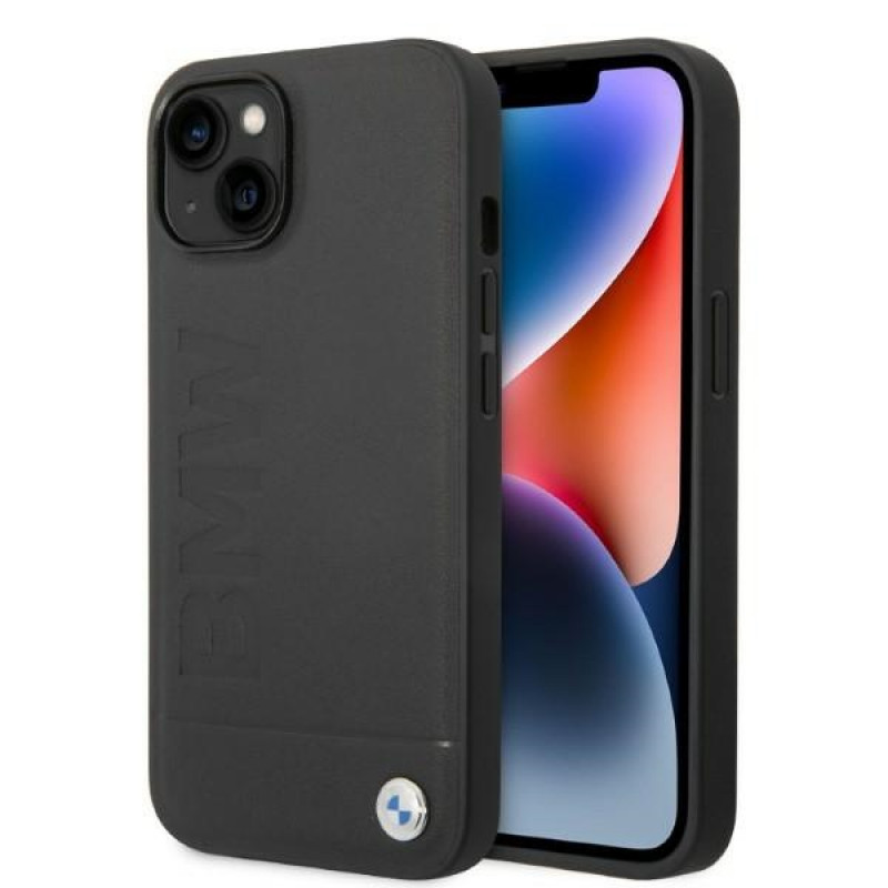 BMW BMHMP14MSLLBK Apple iPhone 14 Plus / 15 Plus etui twarde, Signature Logo Imprint MagSafe, czarny