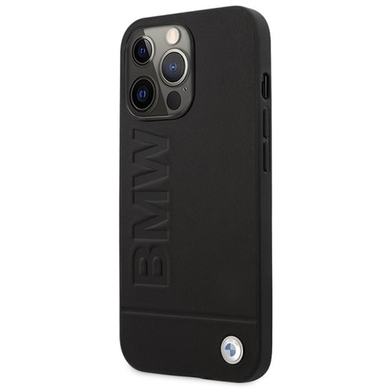 BMW BMHMP14XSLLBK Apple iPhone 14 Pro Max etui twarde, Signature Logo Imprint MagSafe, czarny