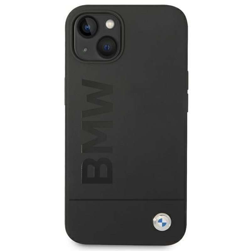 BMW BMHMP14MSLBLBK Apple iPhone 14 Plus / 15 Plus etui twarde, Silicone Signature Logo MagSafe, czarny