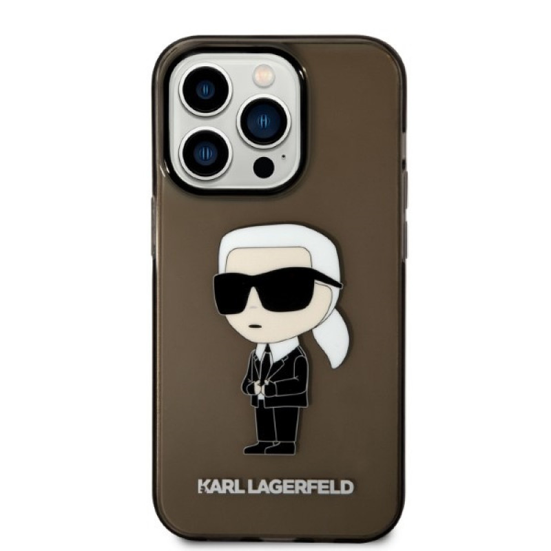 Karl Lagerfeld KLHCP14XHNIKTCK Apple iPhone 14 Pro Max etui twarde, Ikonik Karl, czarny