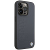 BMW BMHMP14XSLLNA Apple iPhone 14 Pro Max etui twarde, Leather Hot Stamp MagSafe, navy